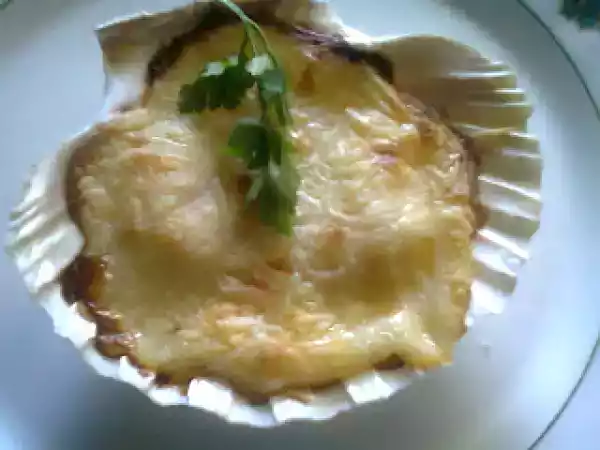 Receita Vieiras gratinadas
