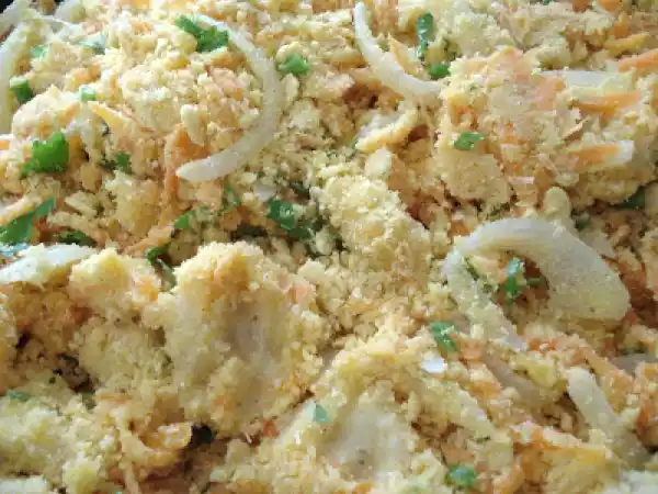 Receita Farofa de banana com cenoura