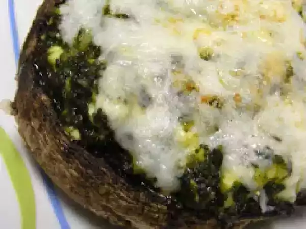 Receita Cogumelos portobello recheados com espinafres e queijo
