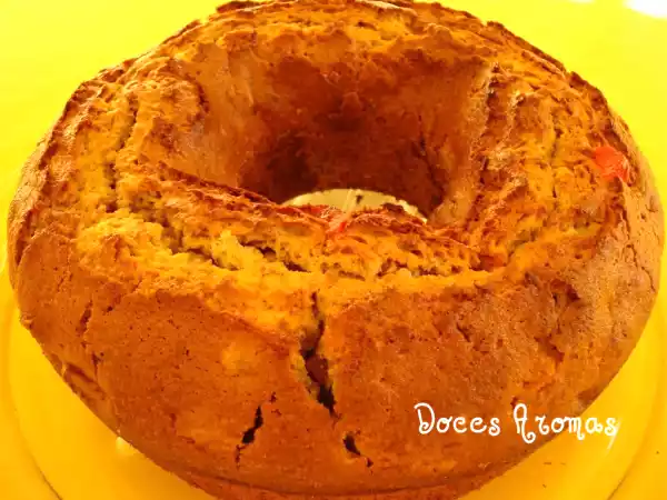 Receita Bolo de nozes, maças e passas