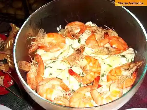 Receita Salada de camarão com batata