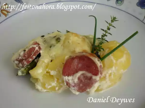 Receita Batatas e brócolis no forno