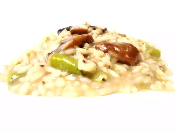 Receita Risotto de cogumelos e espargos