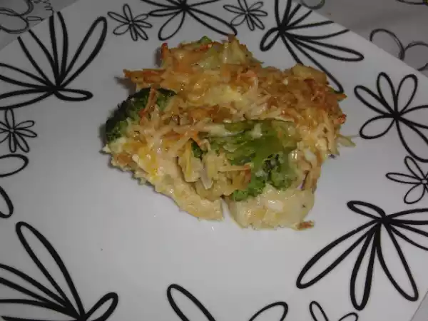 Receita Bacalhau cremoso com couve flor e bróculos