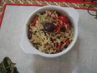 Receita Salada de arroz integral