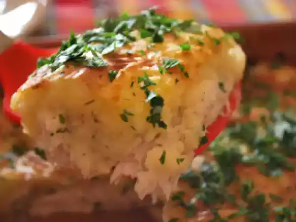 Receita Peixe assado com purê de batata