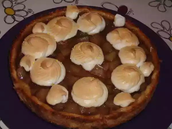 Receita (a melhor) tarte de pêra merengada