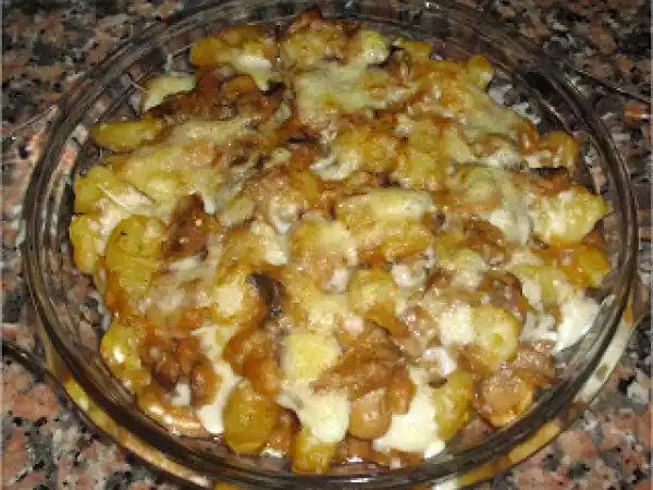 Receita Batatas gratinadas com cogumelos (acompanhamento)