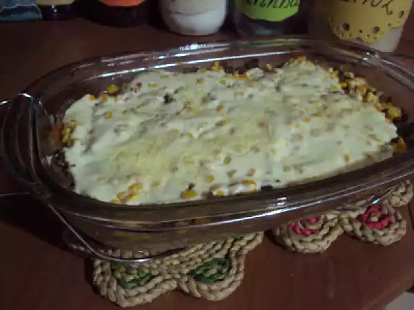 Receita Torta de batatas, carne e creme de ricota