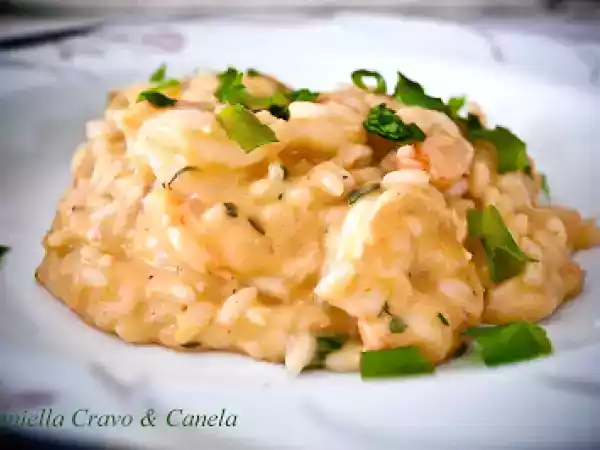 Receita Risoto de camarão com catupiry