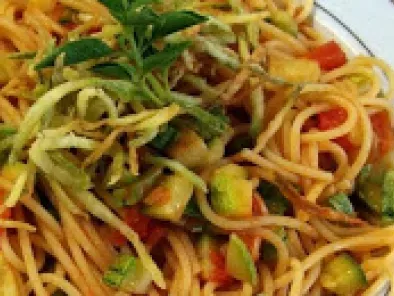 Receita Espaguete com abobrinha (vegana)