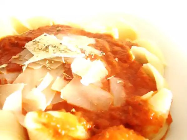 Receita Pasta com molho de tomate rico