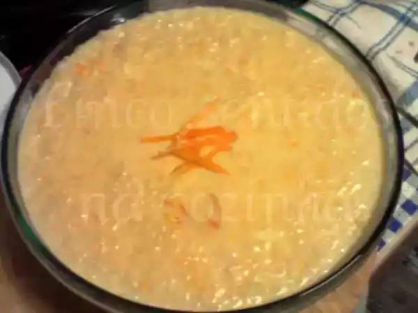 Receita Arroz doce de laranja