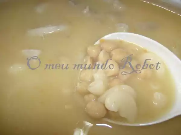 Receita Bimby - sopa de grão com carne de porco