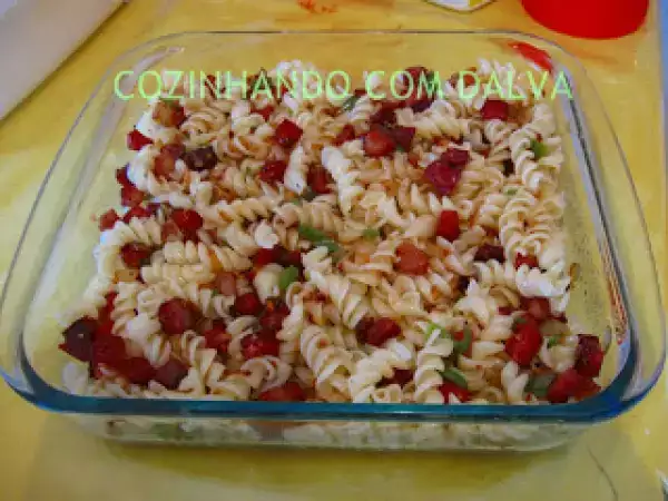Receita Fusili ao bacon e calabresa