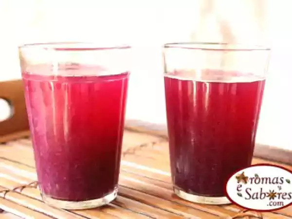 Receita Suco de uva preta feito em casa