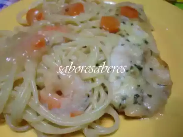 Receita Filetes e medalhoes no forno com creme de marisco