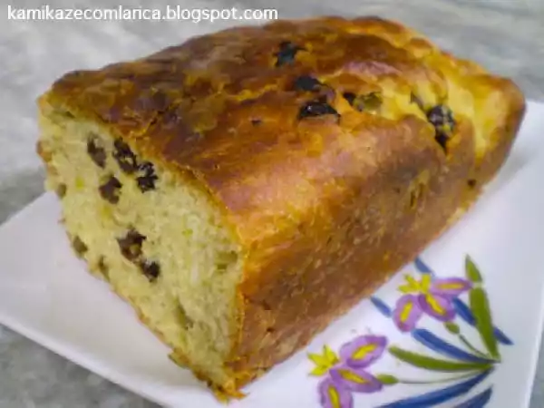Receita Bolo de uvas passas e frutas cristalizadas