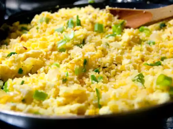 Receita Farofa de cuscuz com ovo