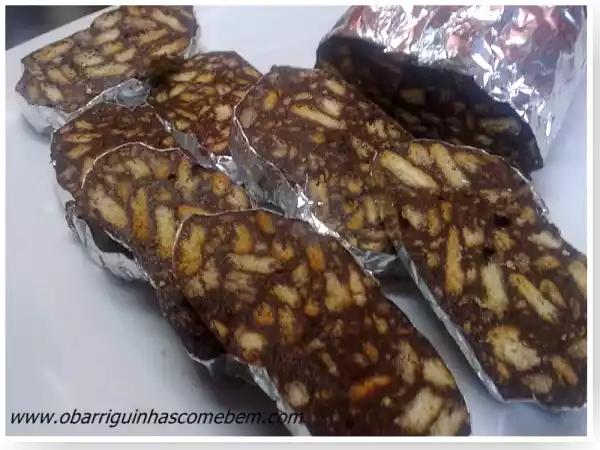 Receita Salame de chocolate guloso