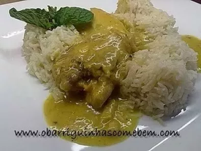 Receita Caril de frango com arroz basmati