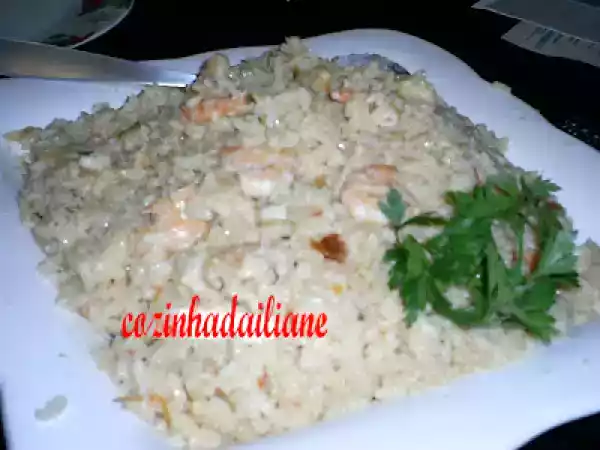 Receita Risoto de camarão e tomate sêco