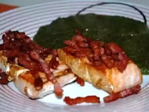 Receita Salmão com bacon