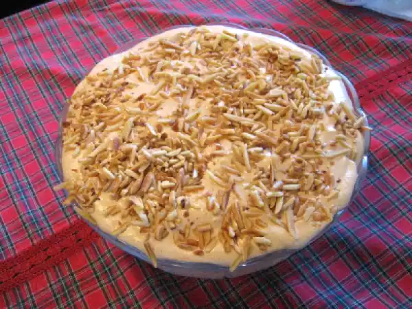 Receita Taça de leite condensado com amêndoa