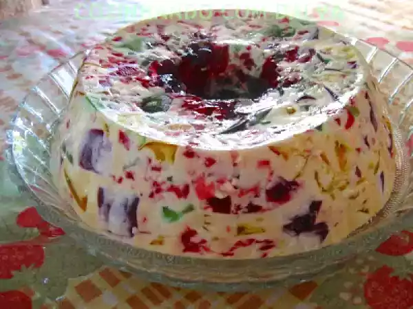 Receita Mosaico de gelatina