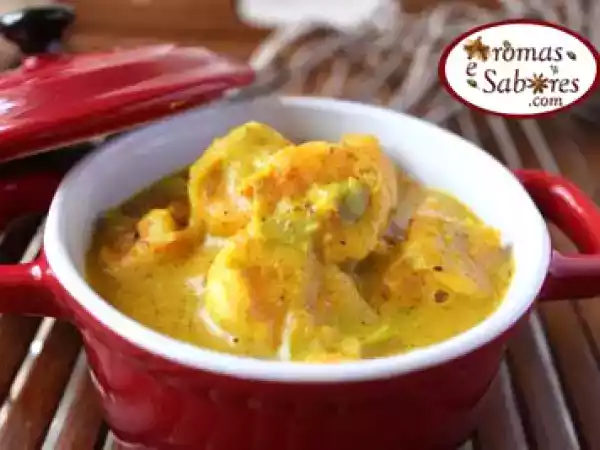 Receita Camarão ao curry