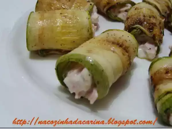 Receita Rolinhos de abobrinha