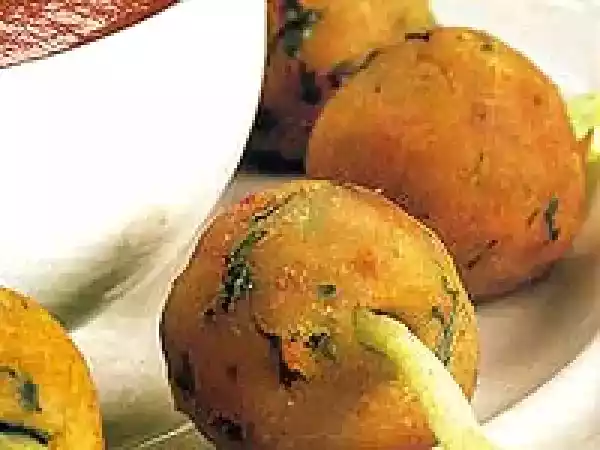 Receita Bolinho de grão-de-bico (vegana)