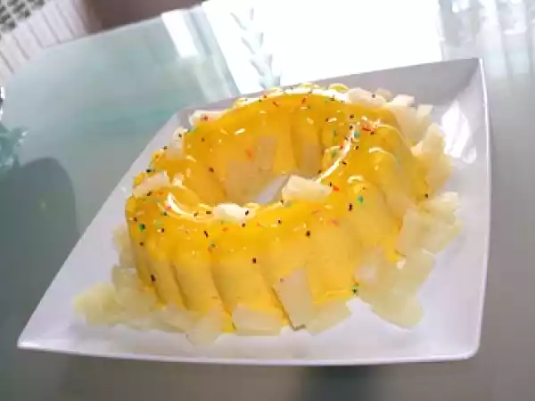 Receita Pudim de gelatina de ananás
