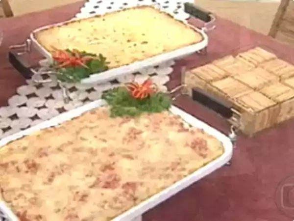 Receita Lasanha de bolacha de água e sal