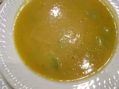 Receita Sopa de courgette, cenoura e feijão verde