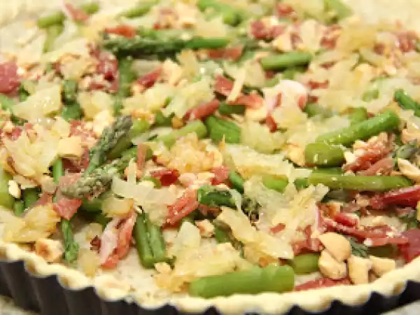 Receita Quiche de aspargos com queijo de cabra - feliz dia das mães!