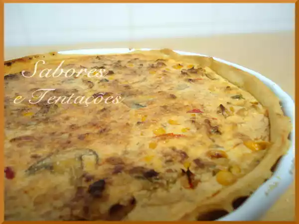 Receita Quiche de atum, milho e cogumelos