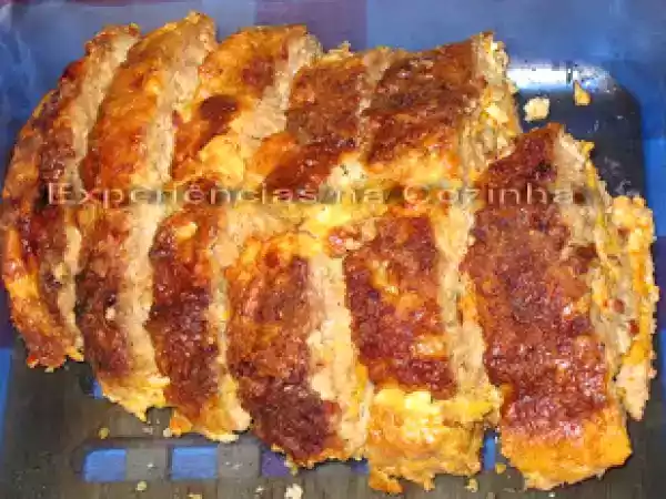 Receita Rolo de carne moída recheado