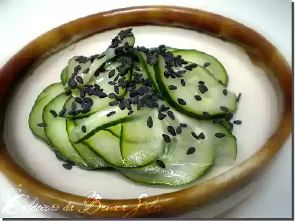 Receita A mesma entradinha de pepino de restaurante japonês