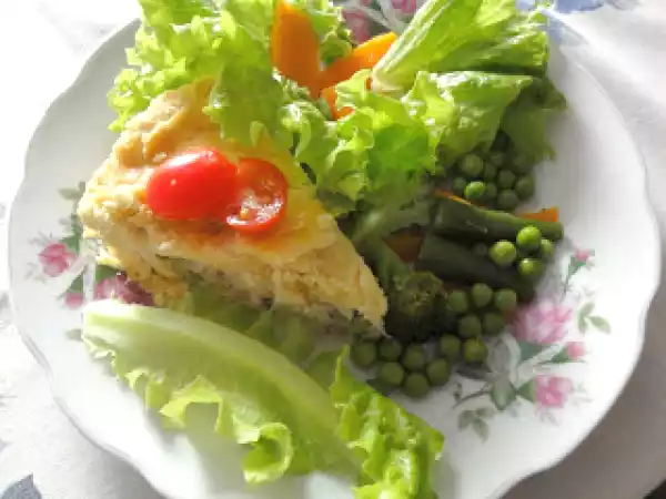 Receita Empadão de hadoock (peixe) com salada