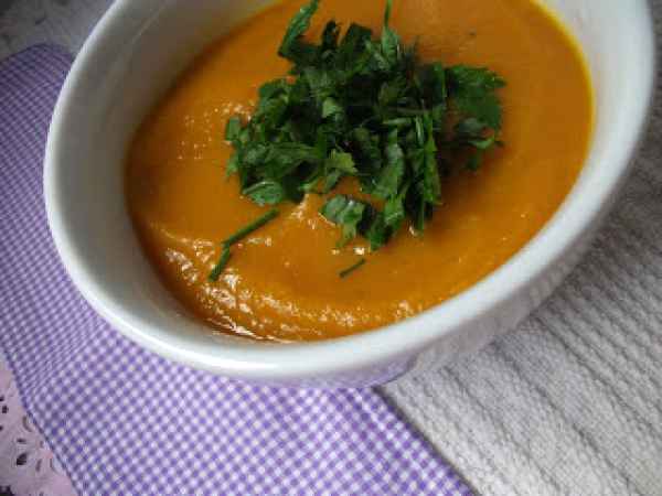 Receita Sopa creme de abóbora com gengibre