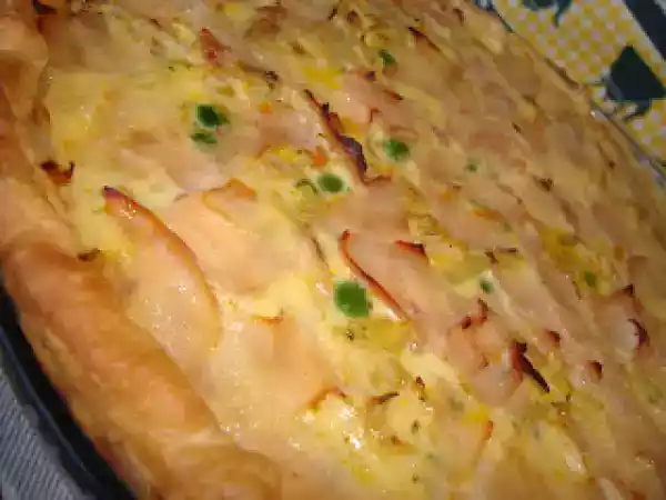 Receita Quiche de frango e legumes