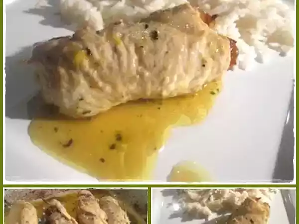 Receita Bifes de peru com presunto e tâmaras