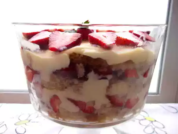 Receita Trifle de morangos