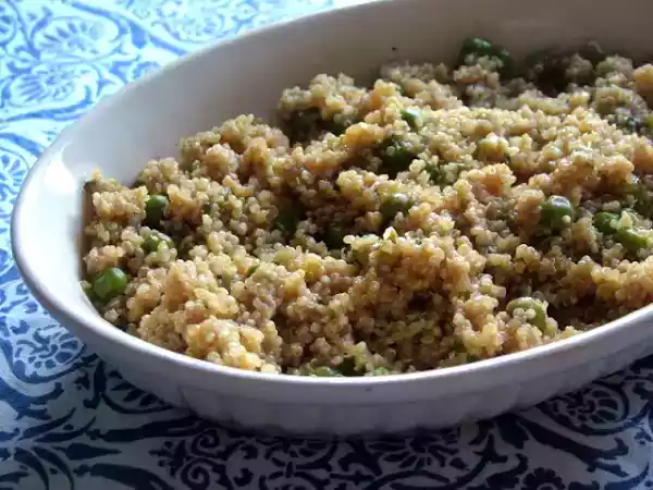 Receita Quinoa de ervilhas