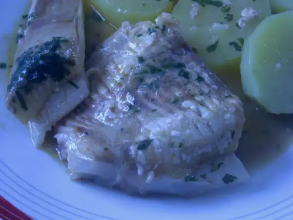 Receita Raia de alhada