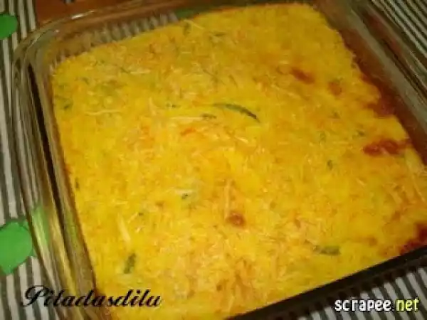 Receita Torta de batata, cenoura e cheddar