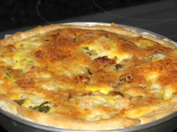 Receita Olha a bela quiche de farinheira e não só