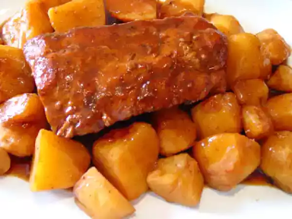 Receita Lombo de panela com batatas ferrugem
