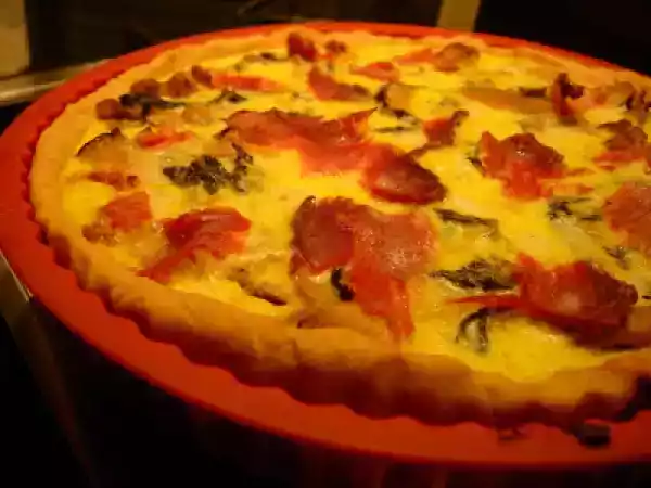 Receita Quiche de cogumelos e queijo de cabra